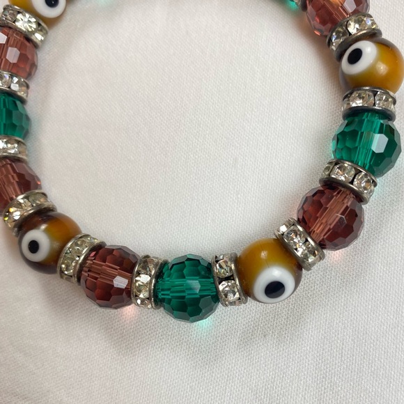 Colourful Evil Eye Bracelet - Picture 2 of 3